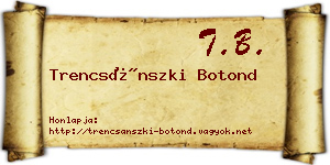 Trencsánszki Botond névjegykártya