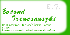 botond trencsanszki business card